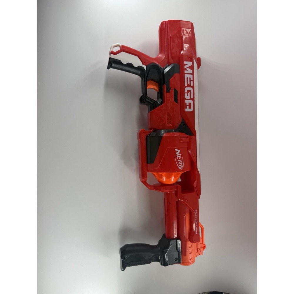 Nerf‎ Mega Rotofury Foam Dart Blaster Tested Working Red No Stock